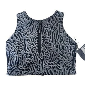 Savage x Fenty By Rihanna Locked Lifted Zip Medium Impact Sport Bra Sz 4-6 Small